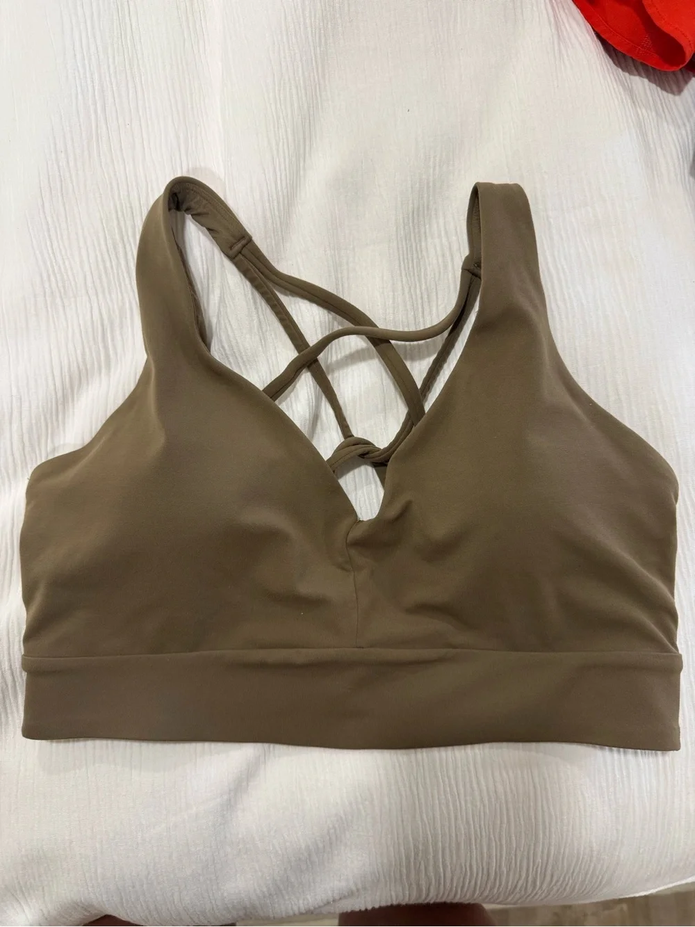 Athleta Olive Green Strappy Low-Impact Sports Bra